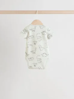 Next Dinosaure gris - Bodys pour bébés Manches courtes 5 Pack Outlet