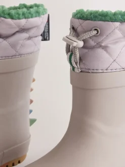 Next - Bottes en caoutchouc thermique Thinsulate™ avec extrémité doublée Dinosaure gris Hot