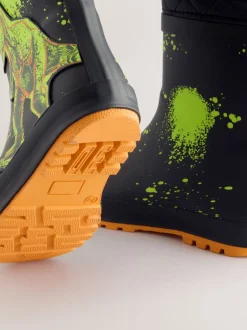 Next Dinosaure noir - Bottes en caoutchouc fourrées Sale