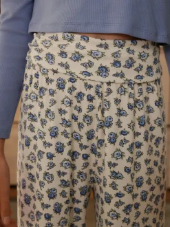 Next Ditsy bleu - Pyjama à taille pliée douce (3-16ans) Best