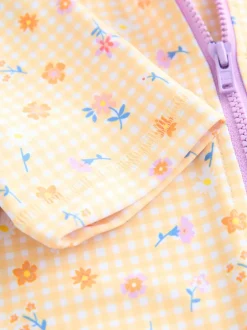 Next - Maillot de bain Sunsafe (3mths-10yrs) Ditsy jaune à carreaux vichy