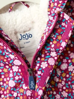 Jojo Maman Bébé Ditsy rose - Parka doublée Outlet