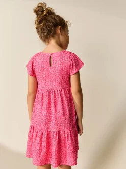 Next Ditsy rose - Robe Effet froissé à manches d’ange (3-16ans) New