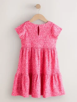 Next Ditsy rose - Robe Effet froissé à manches d’ange (3-16ans) New