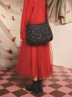 Cath Kidston Ditsy étoile pliable Noir - Sac à bandoulière à bandoulière New