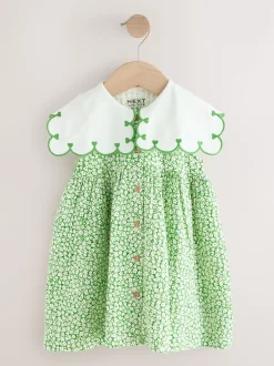 Next Ditsy vert - Robe d’été à col (3mois à7ans) Sale