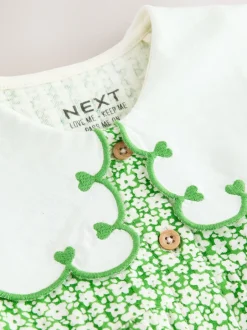 Next Ditsy vert - Robe d’été à col (3mois à7ans) Sale