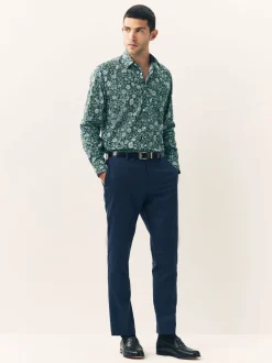 Next Ditsy vert foncé - Chemise à manches longues et imprimés New