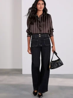 Next Délavage bleu - Jean Ample Slim Lift and Shape Hot