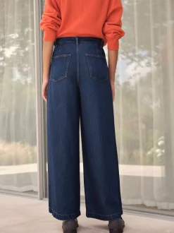 Next Délavage bleu - Jean large N. Premium Palazzo New