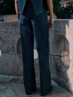 Next Délavage bleu - Jean large orné