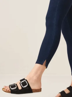 Next - Leggings courts en jersey Délavage bleu Clearance