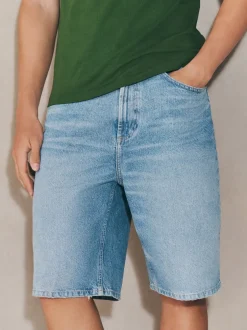 Next Délavage bleu moyen - Shorts en Denim Edit Jort Online