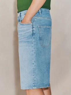 Next Délavage bleu moyen - Shorts en Denim Edit Jort Online