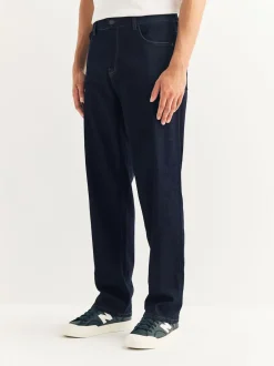 Next - Jean classique extensible à coupe décontractée Délavage Indigo