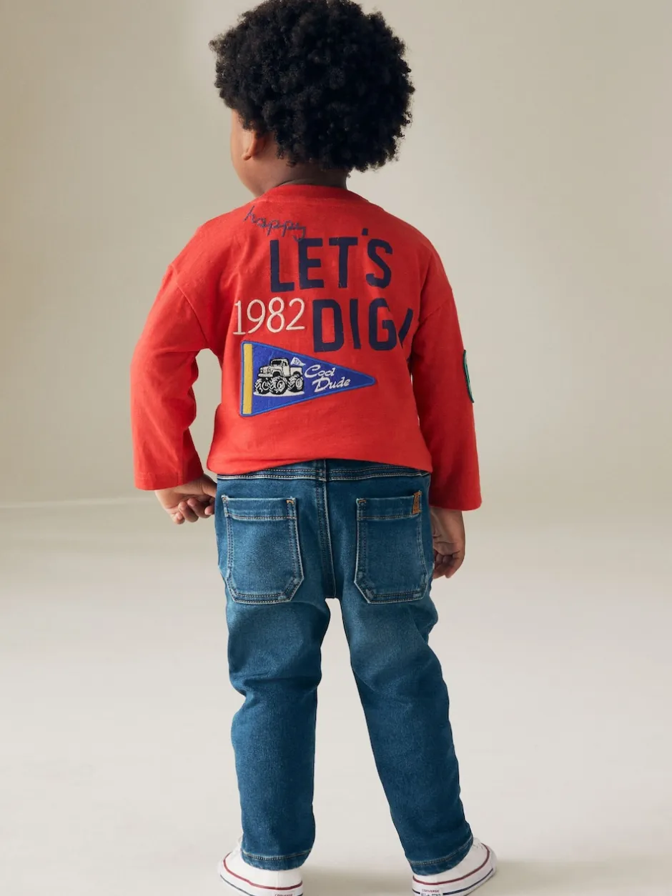 Next Délavage vintage - Jeans Pull-On Super Doux Avec Extensible (3mths-7yrs) Clearance