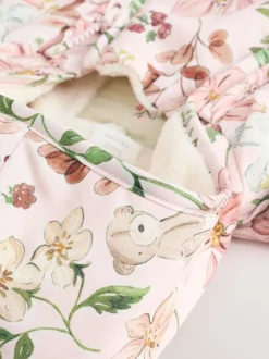 Next Double zip imprimé fleuri rose - Combinaison à capuche en nylon bébé (0mois-2ans) Clearance