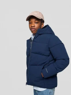 JACK & JONES JUNIOR Doudoune à capuche bleue Hot