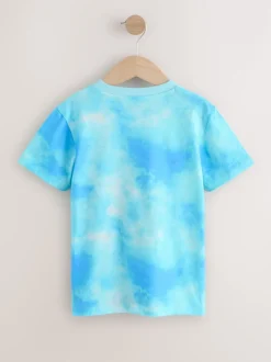 Next - T-shirt imprimé régulier à manches courtes (3-16ans) Dragon blanc/bleu Sale