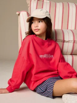 Next détail brodé Rouge - Sweat-shirt (3-16yrs)