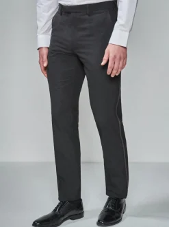 Next Détail du ruban - - Pantalon de costume de smoking Ajustement régulier Best