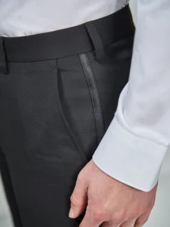 Next Détail du ruban - - Pantalon de costume de smoking Ajustement régulier Best