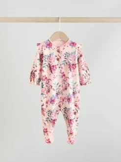 Next Ecru Floral - Combinaisons de sommeil pour bébé 3 Pack (0mois-2ans) Clearance