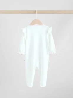 Next Ecru Floral - Combinaisons de sommeil pour bébé 3 Pack (0mois-2ans) Clearance