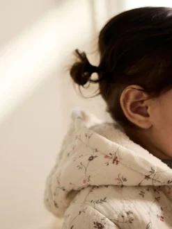 Next Ecru Floral - Manteau Bébé en jersey effet froissé (0mois -2ans) Sale