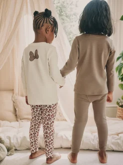 Next Ecru/Brown - Pyjamas Minnie Mouse Se blottir 2 Pack (9mois-12ans) Clearance