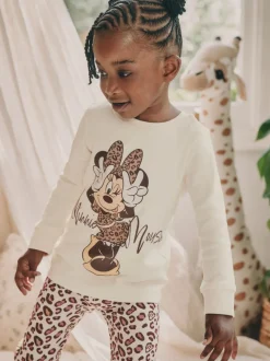 Next Ecru/Brown - Pyjamas Minnie Mouse Se blottir 2 Pack (9mois-12ans) Clearance