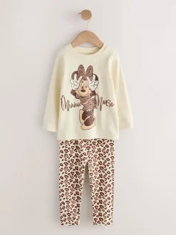 Next Ecru/Brown - Pyjamas Minnie Mouse Se blottir 2 Pack (9mois-12ans) Clearance
