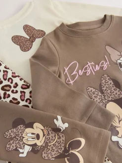 Next Ecru/Brown - Pyjamas Minnie Mouse Se blottir 2 Pack (9mois-12ans) Clearance