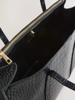 Next Effet Croc noir - Fourre-tout structuré New