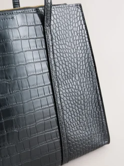 Next Effet Croc noir - Fourre-tout structuré New