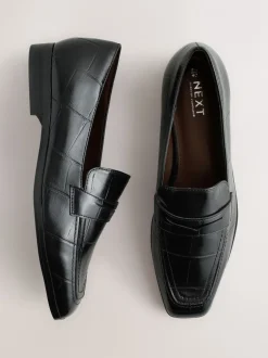 Next Effet Croc noir - Mocassins Forever Comfort® à bout carré New