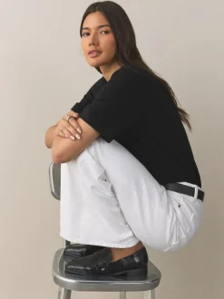 Next Effet Croc noir - Mocassins Forever Comfort® à bout carré New