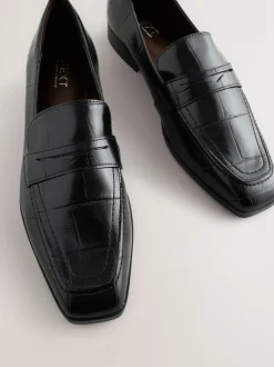 Next Effet Croc noir - Mocassins Forever Comfort® à bout carré New