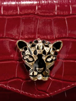 Lipsy - Pochette Effet Croc rouge Discount