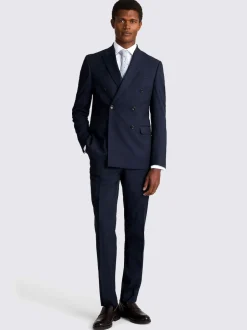 MOSS encre - veste ajustée de costume extensible à double boutonnage Best