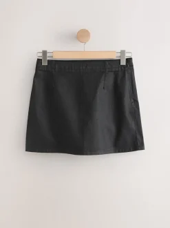 Next Enduit de noir - Mini jupe Jean Discount