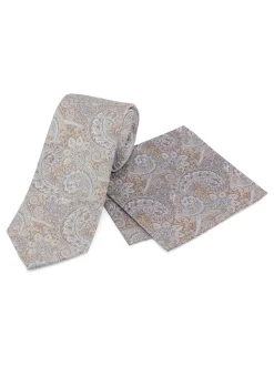 Skopes Ensemble cravate et mouchoir de poche Motif paisley en soie Outlet