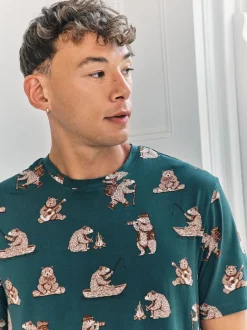 Chelsea Peers Ensemble de Pyjamas long imprimé ours Wilderness Clearance