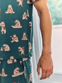 Chelsea Peers Ensemble de Pyjamas long imprimé ours Wilderness Clearance