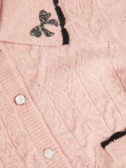 Monsoon Ensemble cardigan à col nœud et jupe en maille New