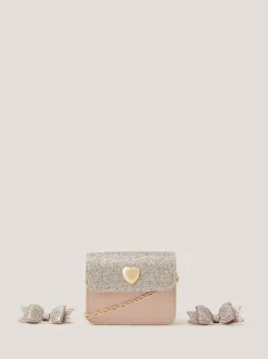 Monsoon Ensemble Mini sac pailleté et pinces à cheveux avec nœud Sale