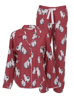 Cyberjammies Ensemble pyjama imprimé chat à manches longues Clearance