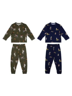 Chelsea Peers Ensemble Pyjamas Kids Two Pack Country Hound Rugby Dogs Imprimé Long Discount