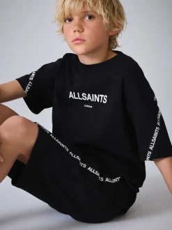 smALLSAINTS Ensemble t-shirt et short en molleton avec bande à logo Sale