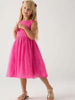 Miss Ensemble veste et robe jacquard rose avec nœud Sale